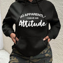 Ezwear sudadera con capucha minimalista con estampado de carta de bolsillo para mujer, uso casual diario