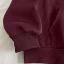 Ezwear sudadera con capucha minimalista con estampado de carta de bolsillo para mujer, uso casual diario