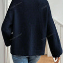 Cardigan de punto de color liso con detalle de nudo delantero, de estilo minimalista para uso en la oficina, atemporal y femenino. cardigan de punto en un solo color con abertura frontal que se puede usar sobre blusas, un cardigan oversize y adorable
