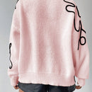 Frenchy cardigan casual de mujer con bloqueo de color y estampado floral, para otono/invierno