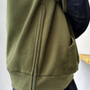 Friful sudadera con capucha holgada de manga larga con bloques de color para mujer en otono