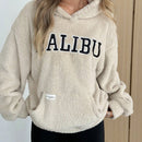 Ezwear sudadera informal con capucha y bolsillo con estampado de letras, para otono/invierno