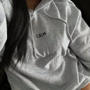 Dazy sudadera con capucha minimalista con estampado de letras para mujer, uso casual diario