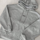 Dazy sudadera con capucha minimalista con estampado de letras para mujer, uso casual diario