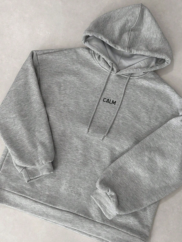 Dazy sudadera con capucha minimalista con estampado de letras para mujer, uso casual diario