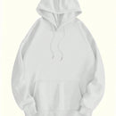 Ezwear 1 pieza sudadera con capucha suelta de manga larga con estampado de lema para mujer, casual para otono e invierno