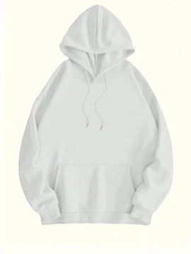 Ezwear 1 pieza sudadera con capucha suelta de manga larga con estampado de lema para mujer, casual para otono e invierno