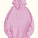 Ezwear 1 pieza sudadera con capucha suelta de manga larga con estampado de lema para mujer, casual para otono e invierno