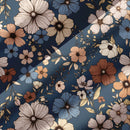 Lune sudadera con capucha de estampado floral vintage todo sobre en estilo minimalista casual, adecuada para otono/invierno