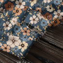 Lune sudadera con capucha de estampado floral vintage todo sobre en estilo minimalista casual, adecuada para otono/invierno