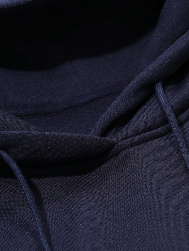 Dazy sudadera con capucha de unicolor y holgada con forro polar para mujer