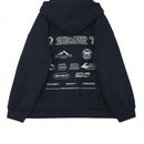 Dazy sudadera con capucha de unicolor y holgada con forro polar para mujer