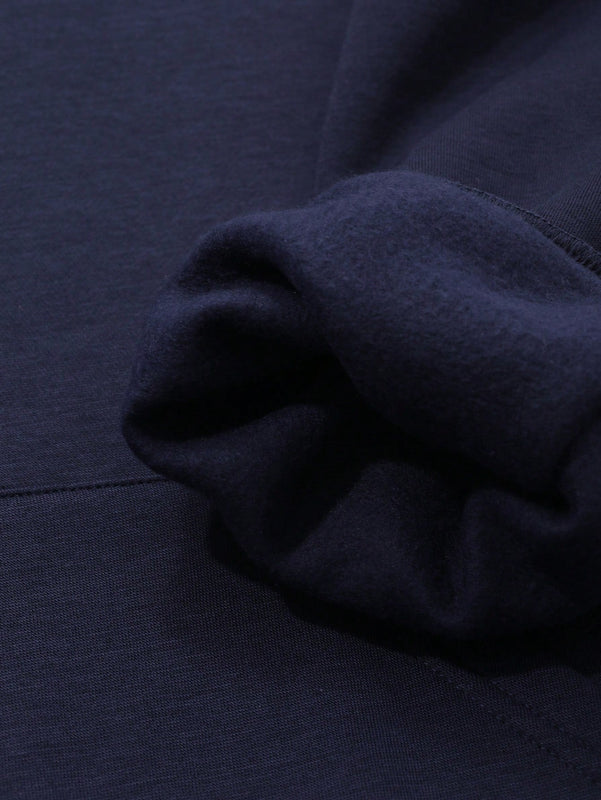 Dazy sudadera con capucha de felpa informal con adorno de letras de tendencia para mujeres