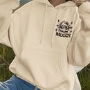Lune sudadera con capucha de manga larga casual con estampado de lema y vaca, de otono/invierno, para mujer