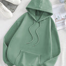 Ezwear sudadera con capucha casual de mujer con estampado de lema de mariposa, otono/invierno