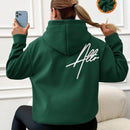 Sudadera con capucha con forro termico, hombros caidos y bordado de letras, 95% algodon
