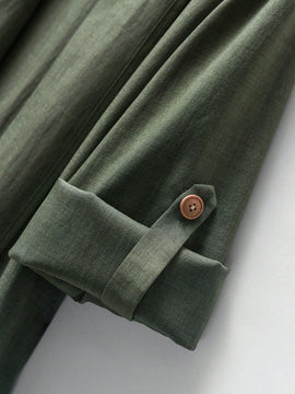 Emery rose cardigan casual con frente abierto y mangas enrollables
