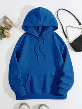 Lune sudadera con capucha informal para mujer con estampado de letra y pata de perro, para otono/invierno