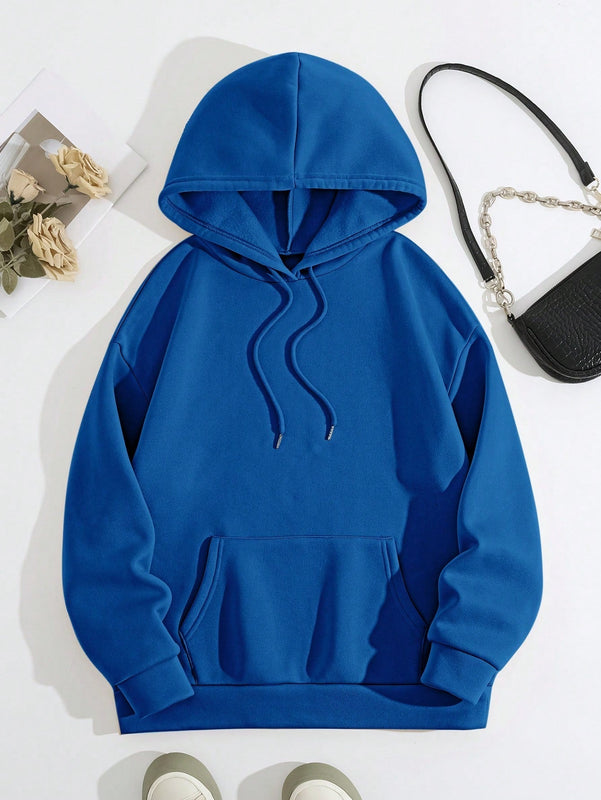 Lune sudadera con capucha informal para mujer con estampado de letra y pata de perro, para otono/invierno