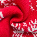 Cardigan corto de mujer con patron de copos de nieve rojos para navidad, sueter vintage de manga larga con botones delanteros, hombros caidos, informal para otono e invierno