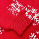 Cardigan corto de mujer con patron de copos de nieve rojos para navidad, sueter vintage de manga larga con botones delanteros, hombros caidos, informal para otono e invierno
