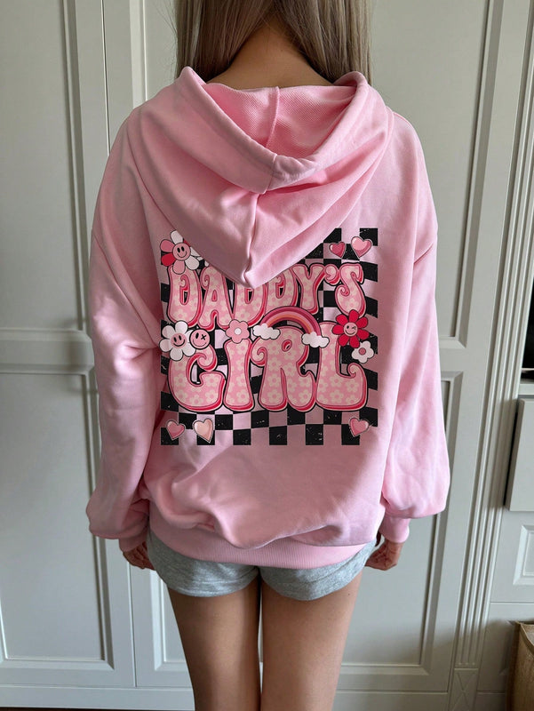 Ezwear sudadera holgada con capucha de felpa gruesa con estampado minimalista casual de leopardo y estrella en blanco para mujeres