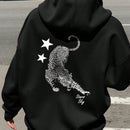 Ezwear sudadera con capucha con estampado ondulado y estampado de letra