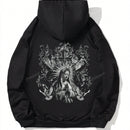 Sudadera ancha de estilo con estampado de unicolor, para otono/invierno