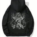 Sudadera ancha de estilo con estampado de unicolor, para otono/invierno
