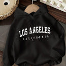 Attitoon sudadera holgada con capucha para mujer con estampado de estilo retro americano en ingles, adecuada para primavera, otono e invierno