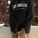 Attitoon sudadera holgada de capucha con estampado grafico de nueva york brooklyn, de ajuste suelto y gruesa, adecuada para otono/invierno, de estilo casual y sencillo para mujer