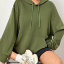 Moosta sudadera con capucha de cordon liso para mujer, informal para otono/invierno