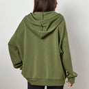 Moosta sudadera con capucha de cordon liso para mujer, informal para otono/invierno