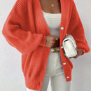 Essnce 1 pieza cardigan de punto casual a todo combinar con botones delanteros de un solo color, apto para otono e invierno