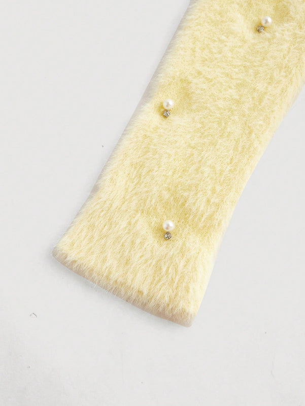 Aveloria rosie elegante y chic cardigan suelto con adorno de strass esponjoso