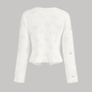 Aveloria rosie elegante y chic cardigan suelto con adorno de strass esponjoso