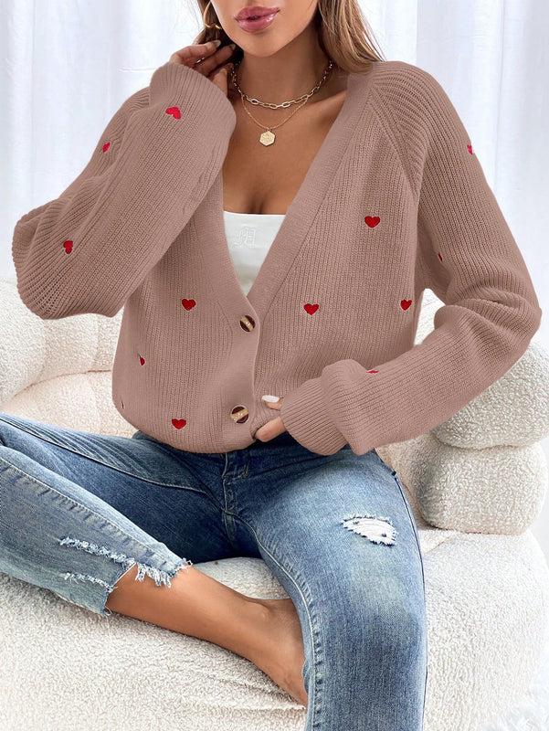 Frenchy cardigan con botones de corte casual y rayas para mujer, para otono/invierno