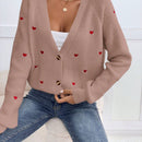 Frenchy cardigan con botones de corte casual y rayas para mujer, para otono/invierno