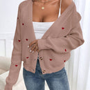 Frenchy cardigan con botones de corte casual y rayas para mujer, para otono/invierno