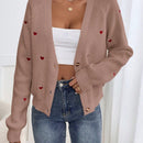 Frenchy cardigan con botones de corte casual y rayas para mujer, para otono/invierno