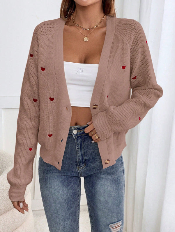 Frenchy cardigan con botones de corte casual y rayas para mujer, para otono/invierno