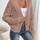 Frenchy cardigan con botones de corte casual y rayas para mujer, para otono/invierno
