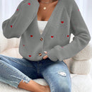 Frenchy cardigan con botones de corte casual y rayas para mujer, para otono/invierno