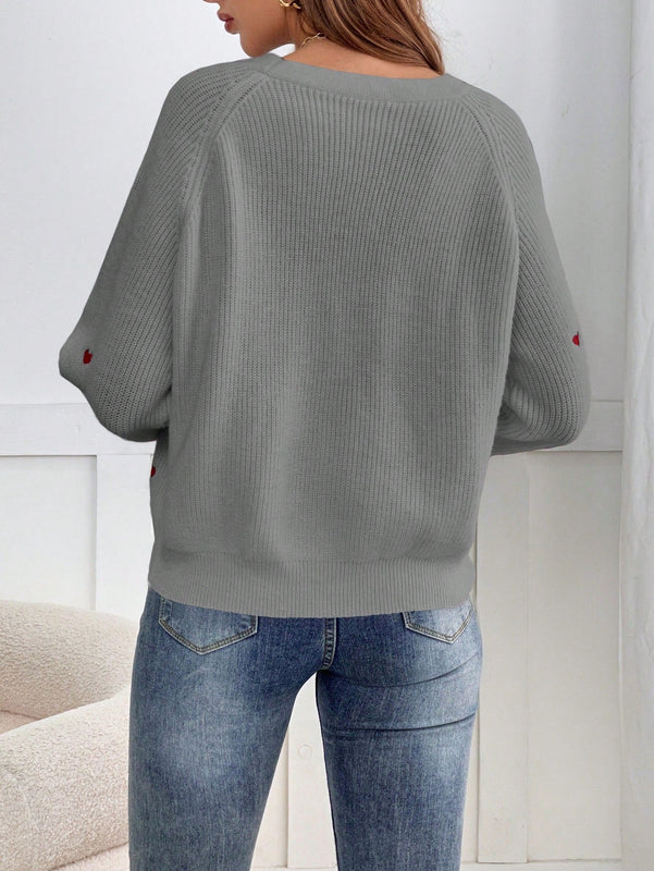 Frenchy cardigan con botones de corte casual y rayas para mujer, para otono/invierno