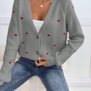 Frenchy cardigan con botones de corte casual y rayas para mujer, para otono/invierno