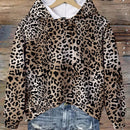 Lune sudadera con capucha de estampado floral vintage todo sobre en estilo minimalista casual, adecuada para otono/invierno
