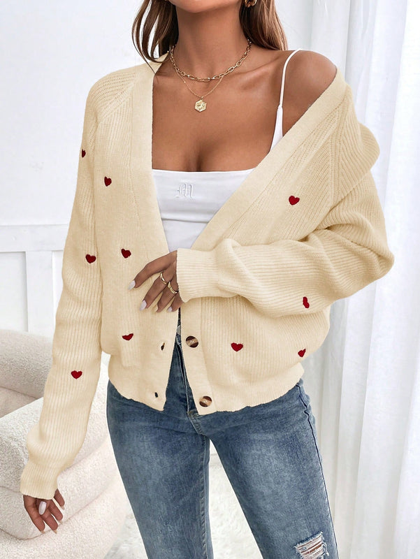 Frenchy cardigan con botones de corte casual y rayas para mujer, para otono/invierno