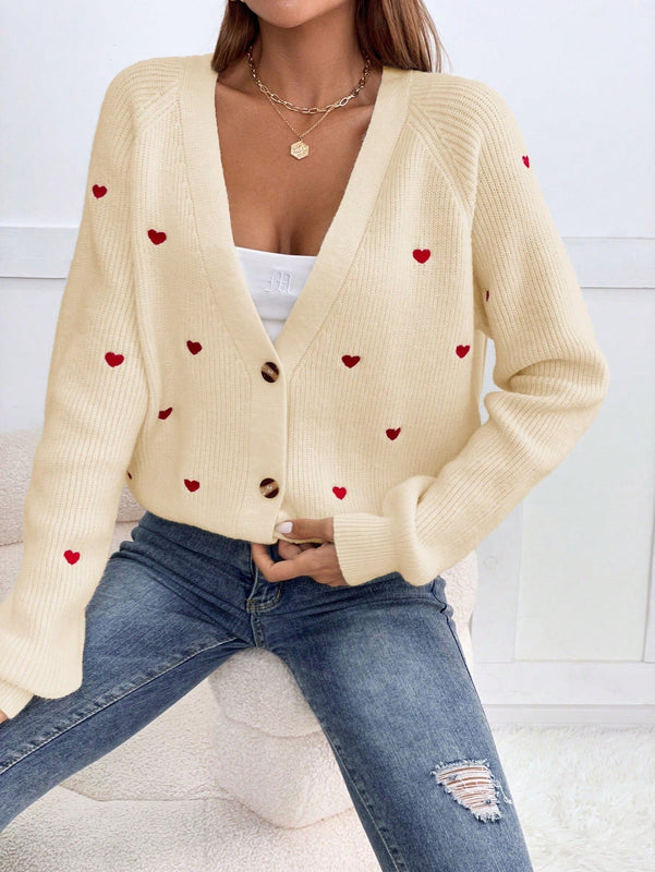 Frenchy cardigan con botones de corte casual y rayas para mujer, para otono/invierno