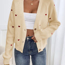 Frenchy cardigan con botones de corte casual y rayas para mujer, para otono/invierno