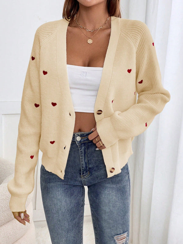 Frenchy cardigan con botones de corte casual y rayas para mujer, para otono/invierno